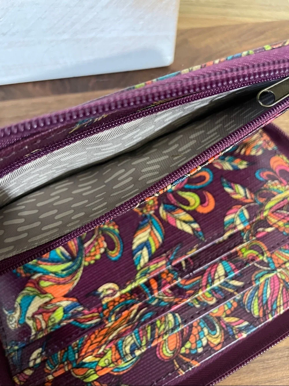 Sakroots Floral Paisley Zip Around Wallet Multicolor Boho Organizer Colorful